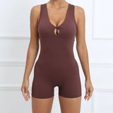 Padded Jumpsuit Sport Women Yoga Bodysuit Fitness Wear Gym Sportswear High Elastic Workout Running Clothes