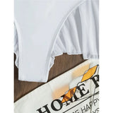 New Sexy Ruffled Mini MIcro Thong Bikini Bottom Swim Brief Women Swimwear Female Bather Brazilian Tanga Panties Underwear V4267