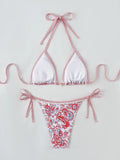 2026 Halter String Triangle Two Piece Bikini Women Swimwear Female Swimsuit Bathers Bathing Swimming Suit Beachwear Summer
