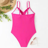 S - XXL Sexy Wrinkled One Piece Swimsuit Women Swimwear Female Monokini Swimsuits 2025 Bathing Suit Swim Beach Wear Bodysuit