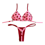 Triangle Thong Bikini 2026 Women Halter Brazilian Swimsuit Sexy Printed Swimwear Female Bathers Bathing Swimming Swim Suit