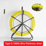4/5/7mm Wire Cable Running Puller Rod Set Cable Pulling Tool with Stand for Electrical Wiring Construction Wire Threader