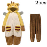 Cartoon Honeybee Pajamas Robes Slipper Kigurumi Unicron Anime Flannel Nightgown Winter Nightdress Party Cosplay Costume Slipper