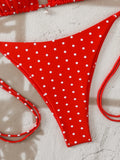 Triangle Halter Thong Bikinis 2026 Women Sexy Swimsuit Dot String Swimwear Female Bathers Bathing Swimming Swim Suit Beachwear
