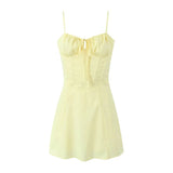 Foridol Lace Up Mini Summer Dress Sundress Women Spaghetti Strap Sexy Short White Beach Vestidos Fishbone Party Club Dress 2025