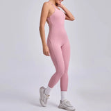 Women's Yoga Jumpsuits Sports Fitness Hip-lifting Cross Beauty Back Adjustable Straps One-piece Training Workout Gym Bodysuits