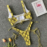 2026 High Cut Micro Thong Bikini Female Thong Bikinis Swimsuit Women Swimwear Two-pieces Bikini Set Brazilian Bathing Suit Swim