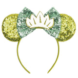 2025 New Style Mickey Minnie Ear Headband Sequin Bows Girl Adult Kids Halloween Party Cosplay Hair Accessories Princess Hairband