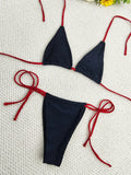 2026 Halter Trikini Ring Link Swimsuit Women Bikini String Swimwear Female Padded Bathers Bathing Swimming Swim Suit Beachwear