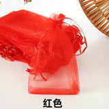 50pcs 7x9cm 9x12cm 10x15cm Sheer Organza Bags Wedding Party Candy Chocolate Bags Gift Pouches Jewelry Storage Drawstring Bags