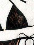 2025 Triangle Halter String Bikini Women Swimwear Female Sexy Black Swimsuit Bathers Bathing Swimming Swim Suit Beachwear