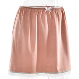 FDYOUI 2026 Summer Bowknot Lace Patchwork Satin Skirts for Women Casual Girls Clothes Sexy High Waist Short Skirt Y2K Streetwear