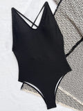 2026 V Neck Scrunch Butt Female Swimwear One Piece Swimsuit Women Backless Monokini Sexy High cut Bathing Suit Swim Bodysuit
