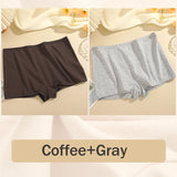 2Pcs/Set Women's Panties Cotton Seamless Sports Boxers Underwear Female Solid Color Briefs Lingerie Intimate Underpants XS-XL