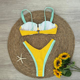 Patchwork Micro Bikini Push Up Women Swimsuits 2025 Sexy Female Swimwear Brazilian Bikini Set Thong Biquini Swim Suits Beachwear