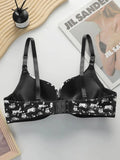 Women's Sexy Cartoon Design With Steel Ring Gathering Push Up Underwear Daily Casual And Comfortable Close Fitting Bra B6052