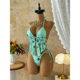 Glitter Sequin Printed Tankini Halter Bikini Women Swimwear Female Swimsuit Bather Bathing Suit Swim Two-pieces Bikini set K8067