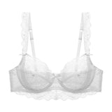 Logirlve Ultrathin Bra Transparent Brassiere Sexy Underwear Plus Size Cup Embroidery Women Lingerie Lace Bras Hollow out