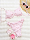 2026 Wrinkled Ruffled Halter Bikini Female Swimsuit Women Swimwear Two-pieces Bikini Set Bather Bathing Suit Swim Lady Beachwear