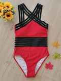 Mesh Tape Swimsuit One Piece Sexy Leopard 2026 Swimwear Women Cross High Neck Bathing Suit Female Swimming Summer Beachwear