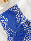 Lace Hollow Contrast Color Sexy Lingerie Bra And Panties Sets Open Chest Underwear Set Crotchless Women Erotic Suits
