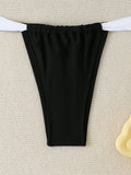 Strappy Bikinis 2026 Women Padded Thong Swimwear Female Sexy Swimsuit Solid Bathers Bathing Swimming Swim Suit Beachwear