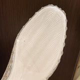 Women Crystal Jelly Shoes Girls Fashion Summer Flats Sandals V-mouth Slip-on Style Soft Sole Girls Daily Walking Driving Flats