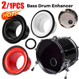 1/2PCS Bass Drum Enhancer Port Insert Enhancement Hole Drum Bottom Microphone Bass Voice Amplifier Kick Booster Drum Accessories