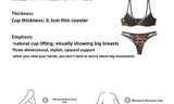 Sexy Leopard Bras Set Small Chest Winter Push Up Bralette Anti Sagging Wireless Lace Lingerie Lightweight Comfort Christmas Gift