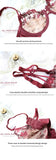 MOYISU Pure Desire Victoria Thin Bra Set Lace Mesh Red Beautiful Back Sex Underwear Hold Up with Underwire Transparent Bra Woman