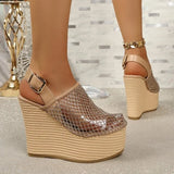 Platforms Sandals Women  Wedges High Heel  Sandals Summer Pointed Toe Fashion Shoes