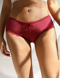 Women's Hollow Out Sexy Panties Low Waist Lingerie Knicker 5XL Plus Size Female Briefs Thongs Red Cotton Tanga Strappy Underwear