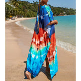 2026 New Colorful Kaftan Tunic Beach Dress Beach Wear Beachwear Beach Cover Up Cover-upsLoose Maxi Dress Female Women V4428