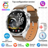 BOXUXING 2026 New GPS NFC Smart Watch 5 Pro Men 360*360 AMOLED Screen Heart rate Bluetooth Call IP68 Waterproof Man Smartwatch
