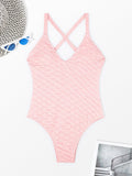 2026 Back Cross Swimsuit Solid Vintage Swimwear Women One-piece Bathing Suit Female Padded Beach Wear Swimming Summer Beachwear