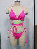 Print Triangle Bikini Set Women Split Swimwear Sexy Bandage Design Micro Bikini Beachwear Summer New Lady Swimming Bathing Suit