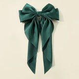Women Girl Large Bow Hairpin Korean Headbands for Women Big Bowknot Barrettes Wedding Solid Color Ponytail Clip Hair Accessories