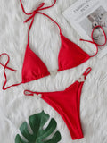 Scrunch Butt Rhinestone Diamond Bikini Female Swimsuit Women Thong Swimwear Two-pieces Bikini Set Mini Micro Bathing Suit Swim