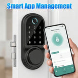 Bluetooth Smart Deadbolt Lock With Fingerprint And Keyless Entry