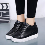 hot White Hidden Wedge Heels sneakers Casual Shoes Woman high Platform Shoes Women's High heels wedges Shoes For Womenbn54