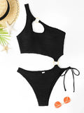 2026 One Shoulder Hollow Bodysuit One Piece Swimsuit Sexy Swimwear Women Bathing Suit Female Swimming Summer Beachwear Bodysuit