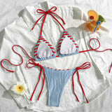 2026 Triangle String Bikinis Women Swimwear Female Sexy Swimsuit Solid Bathers Bathing Swimming Swim Suit Beachwear