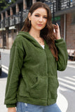 Phantasy Woman Hooded Fleece Coat Womens Casual Jacket Soft Heavy Autumn Winter Solid Hooded Jacket Ladies Outwear Overcoat