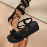 2025 New Women Leisure Sandals Summer Wedges Shoes Soft EVA Sole Light Weight Girls Student Daily Platform Sandalias