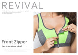 Sports Bra Women Front Zipper Double Inner Cup Push Up Patchwork Tops Female Yoga Fitness Shockproof Vest Sport Bras for Women