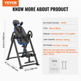 Inversion Table Heavy Duty Inversion Table Decompression Back Stretcher Machine Strength Training Equipment with Headrest