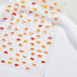 5D Deep Sea Fish Nail Art Stickers Shimmery Bubble Colorful Marine Life Nail Decals Summer Ocean Self Adhesive Manicure Decal