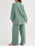 2026 Spring and Summer Casual Suit New Fashion Suit Loose Casual Top Wide Leg Pants Two-piece Set for Women