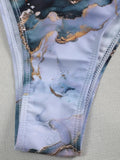 2026 Marble Printed Micro String Bikini Women Swimsuit Female Swimwear Two Pieces Bikini Set Tie Side Bather Bathing Suit Swim
