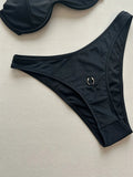High Neck Underwired V-bar Bikini Women Swimsuit Female Swimwear Two-pieces Bikini Set Brazilian Push Up Bathing Suit Swim Lady